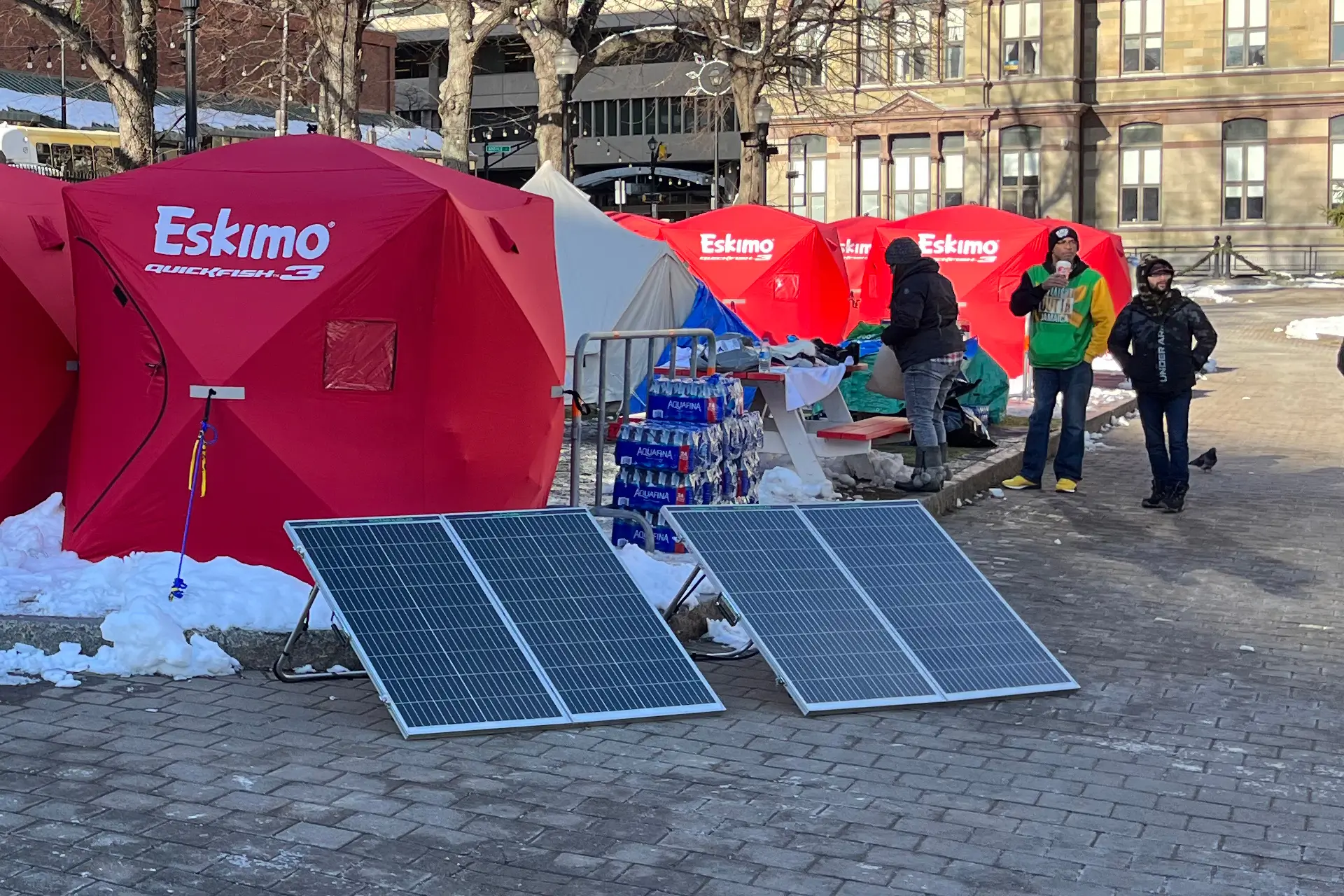 Star Power Atlantic Sunstack Portable Solar Kit at an emergency response site in Canada.