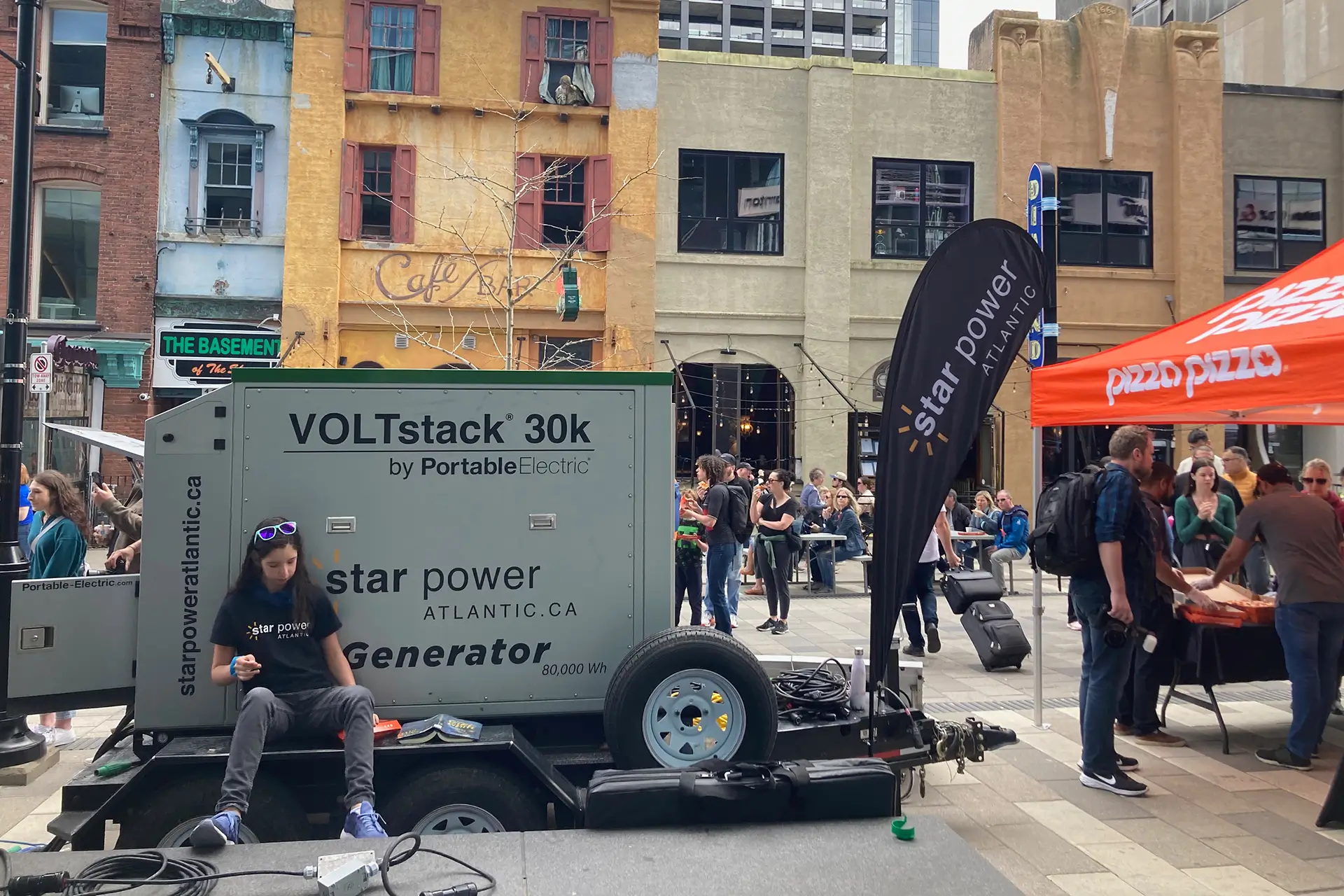 Star Power Atlantic Voltstack 30k Mobile Battery Energy Storage System (BESS) at an event in Canada