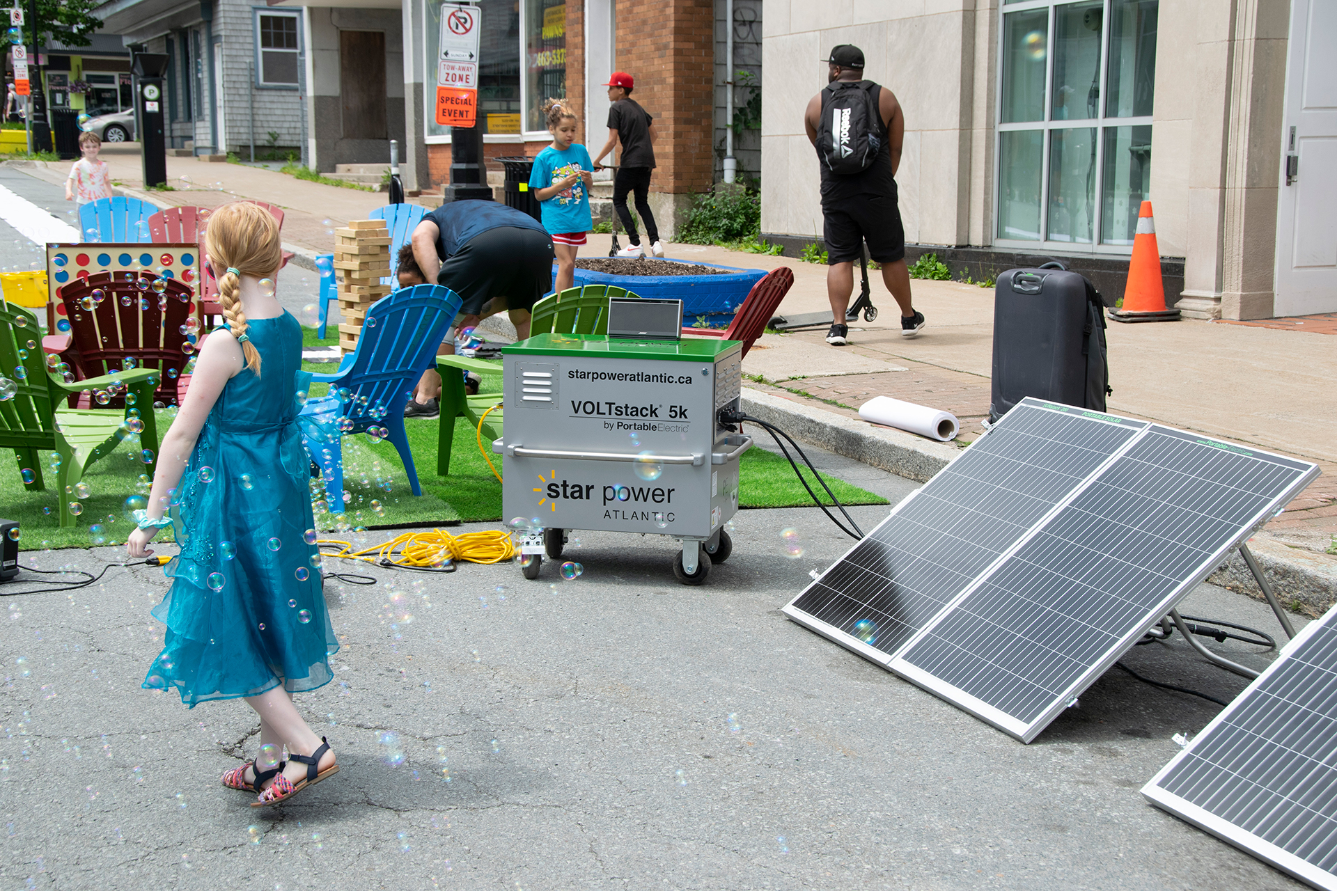 Star Power Atlantic Voltstack 5k Portable Battery Energy Storage System (BESS) at an event in Canada