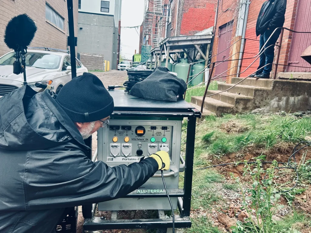 The Voltstack 5k battery energy storage system or electric generator used on the sets of the film The Snake