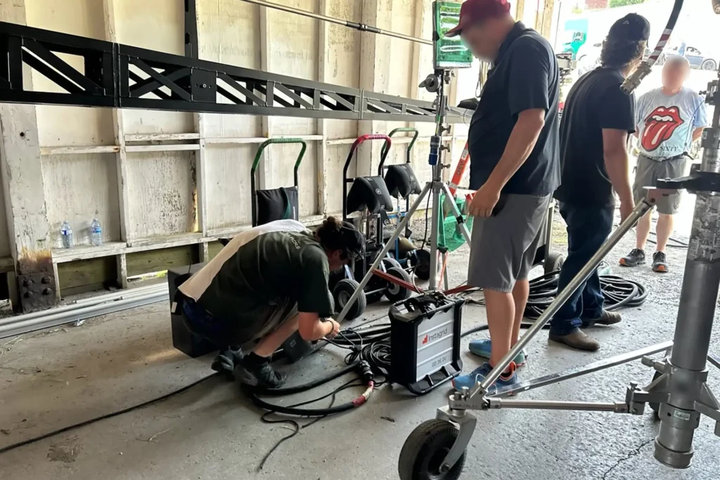 Major streaming production film crew using Star Power Atlantic's Instagrid GO in Newfoundland and Labrador.